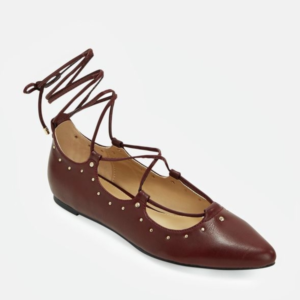 NEW Just Fab Kinley Strappy Flats - Picture 2 of 4